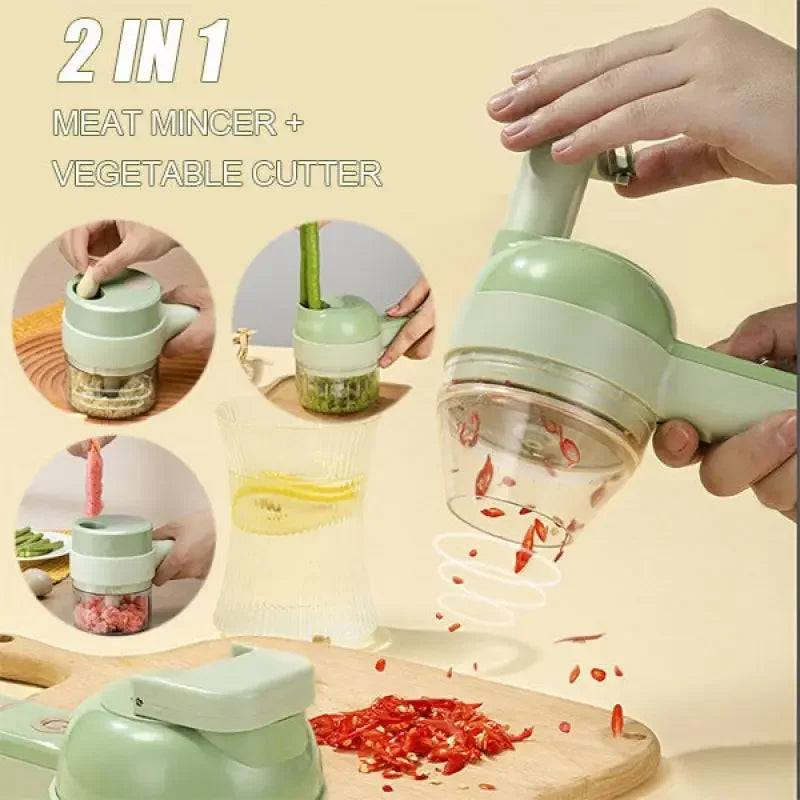 Versatile Handheld Electric Food Chopper – The Ultimate Kitchen Tool for Quick and Easy Veggie Prep